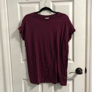 MAROON TSHIRT DRESS